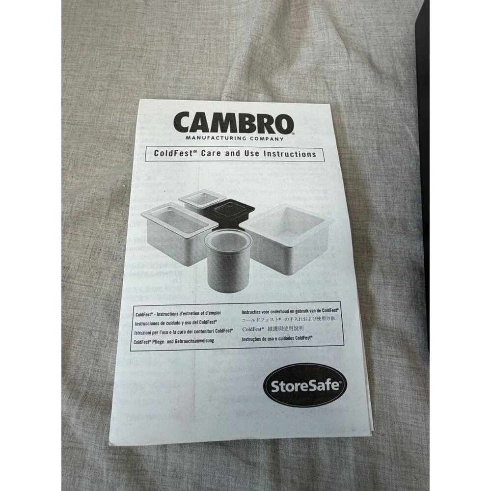 Cambro 26CF110 ColdFest Black GN 1/2 x 6 Cold Food Pan New Catering